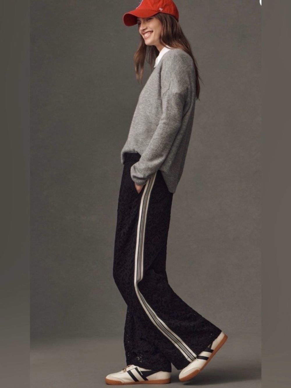NEW MAEVE Brooklin Lace Track Pants